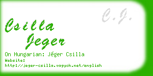 csilla jeger business card